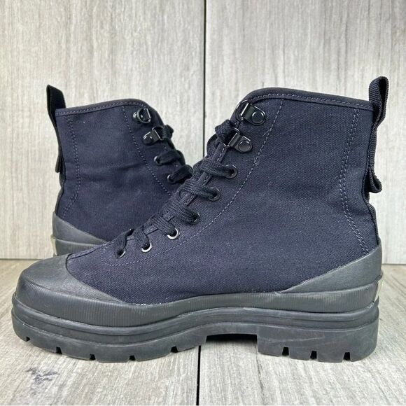 Everlane Utility Canvas Boots Combat Lace Up Platform Shoe Women's Size 6.5 - Picture 2 of 10